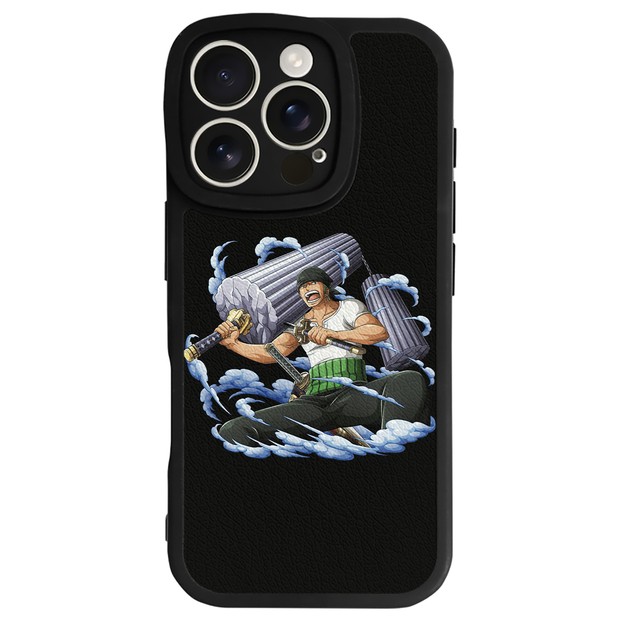 （画像用） ワンピース ロロノア・ゾロ ONE PIECE Roronoa Zoro 【iPhone 16シリーズ対応】シリコンスマホケース（レザー調） 材質：シリコン